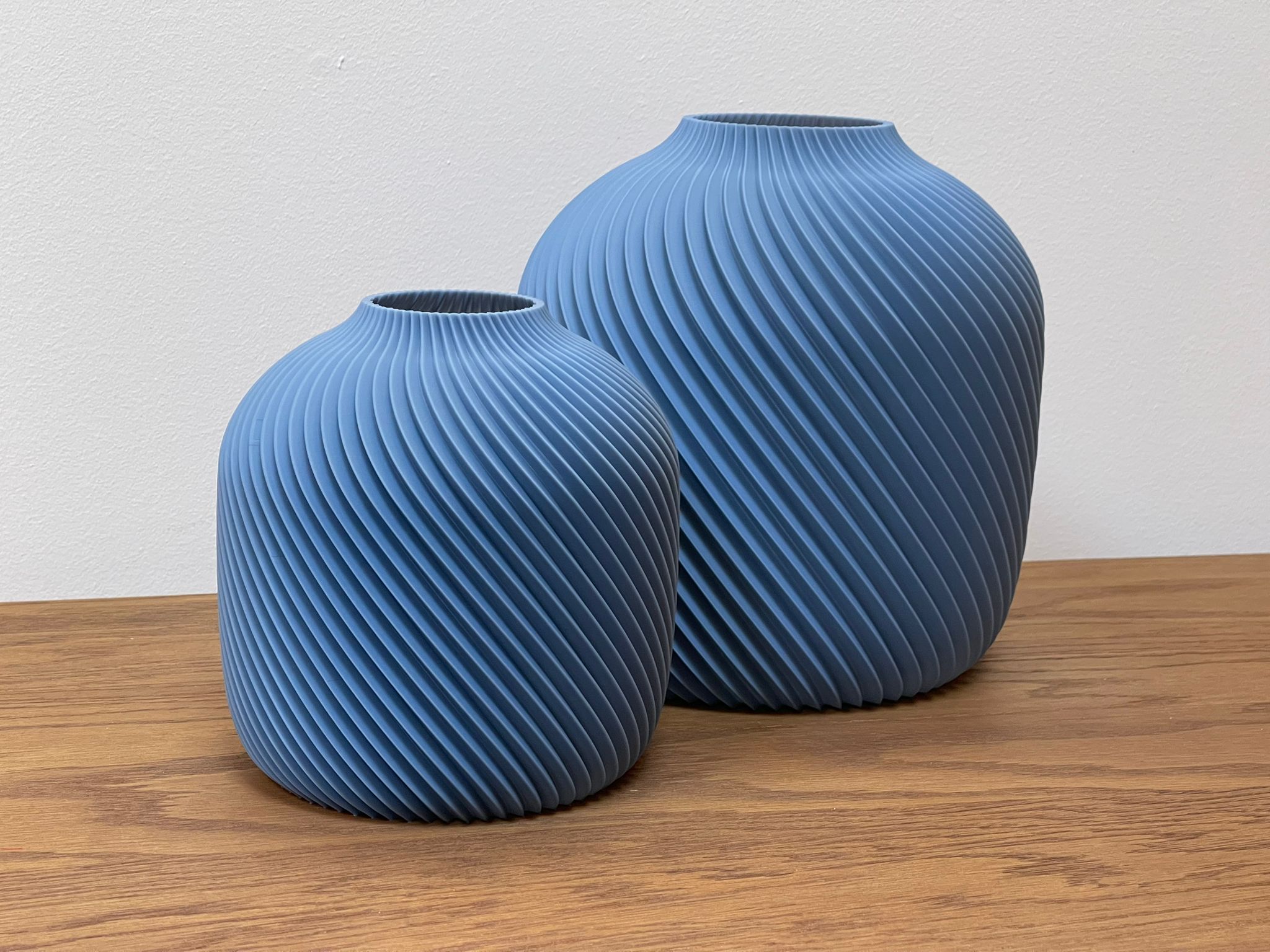 Wazon Spiralny Szaro Niebieski